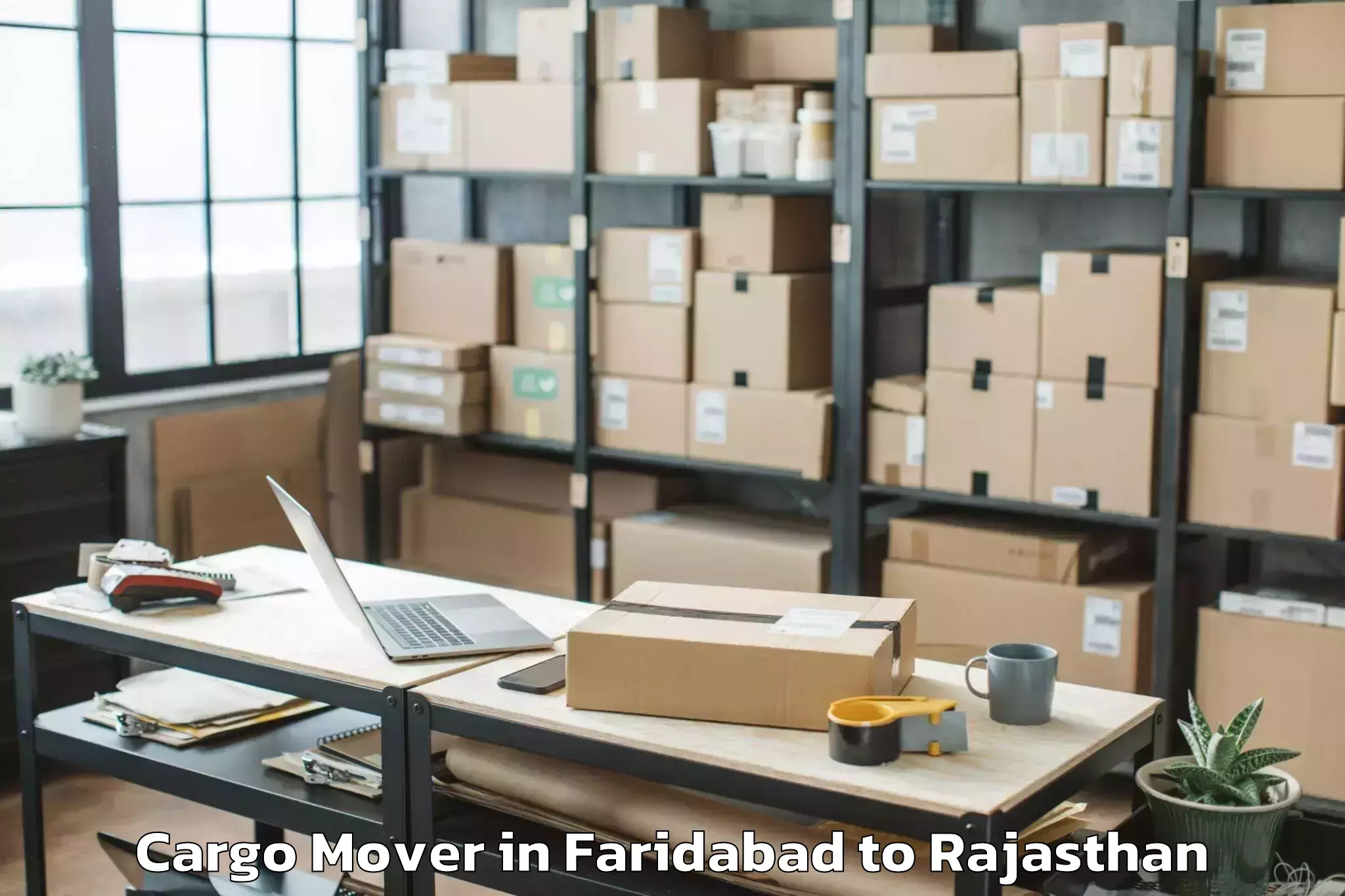 Book Your Faridabad to Hindaun Cargo Mover Today